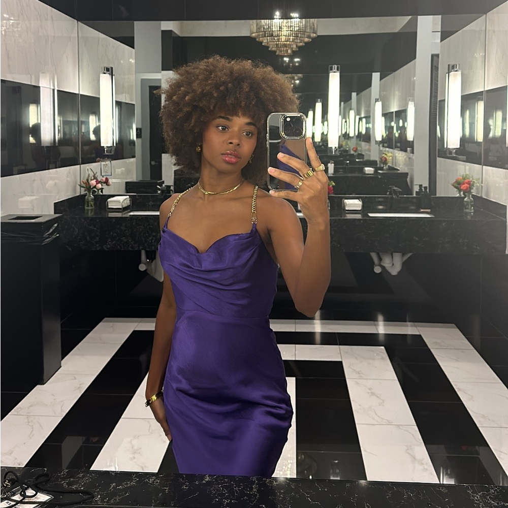 BACARI SLIP DRESS - PURPLE - Picture 4 of 4